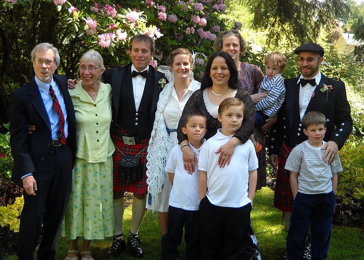 Burger Family at Son's Scottish Wedding